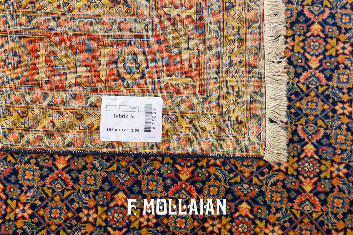 Antique Tabriz Rug Blue Tone n°:623001